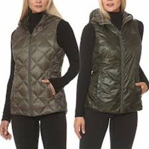 GERRY WOMEN'S Packable Reversible Hooded Down Vest